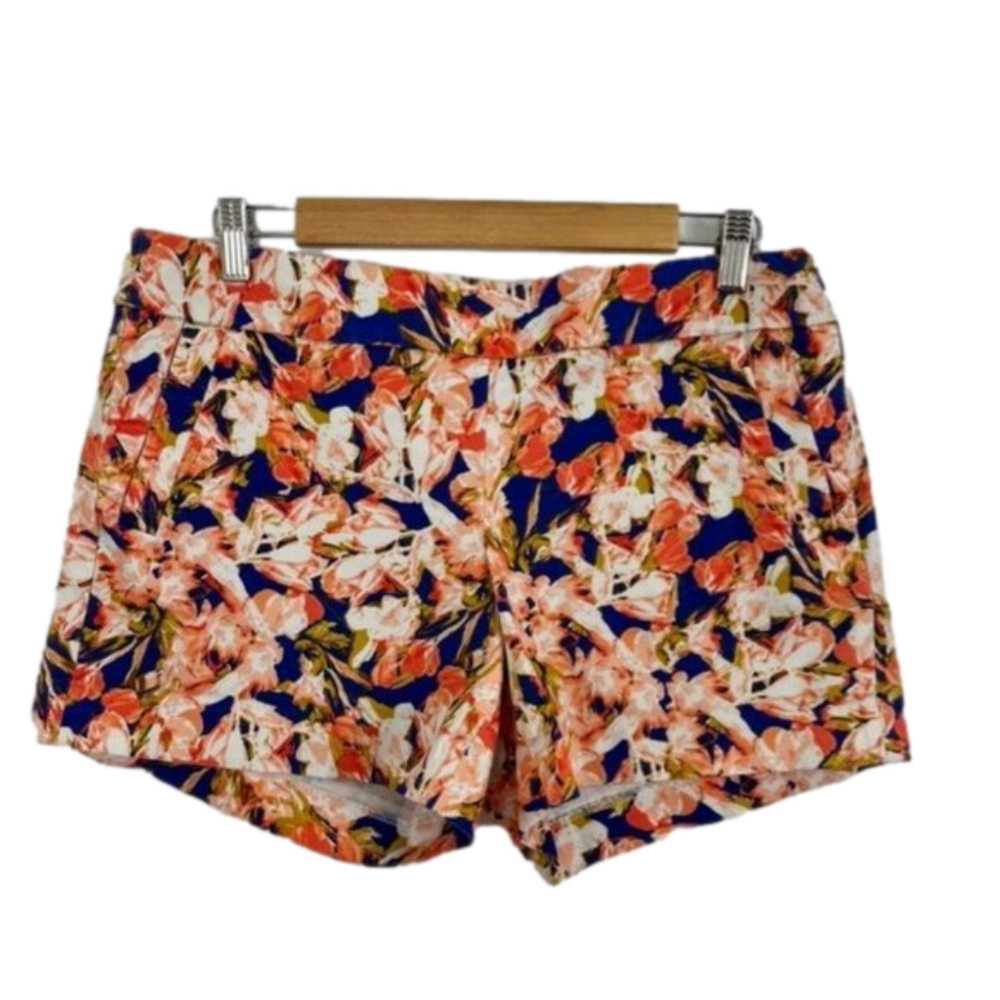 J Crew Factory Floral Stretch Cotton Shorts